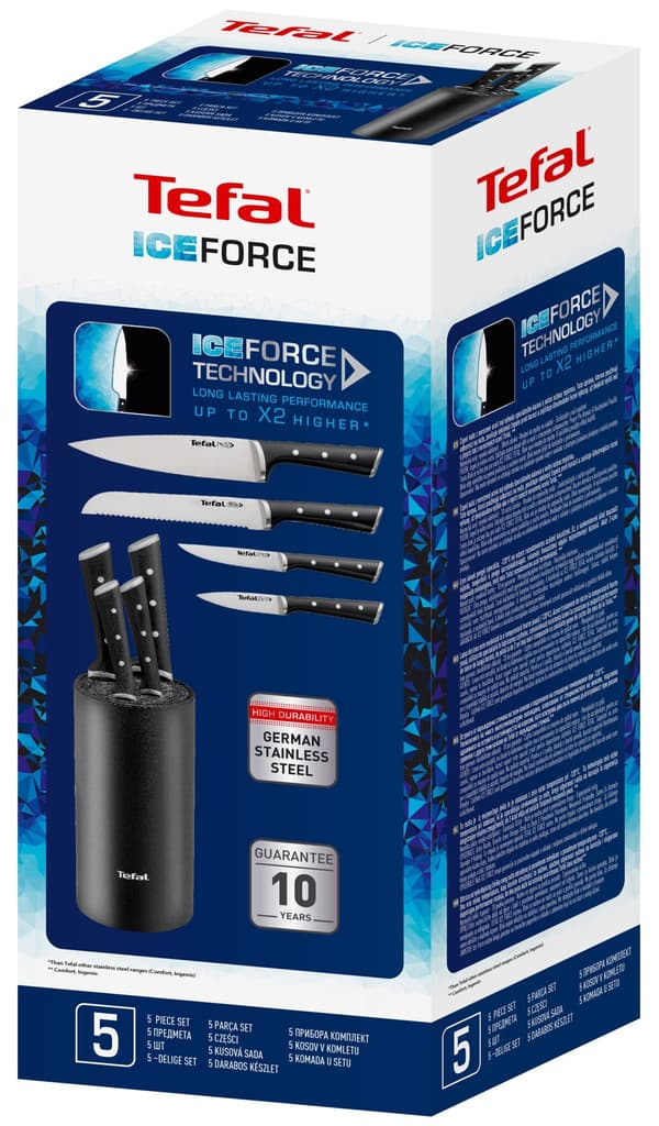 TEFAL Ice Force knivsæt K2325S75 (5 dele)