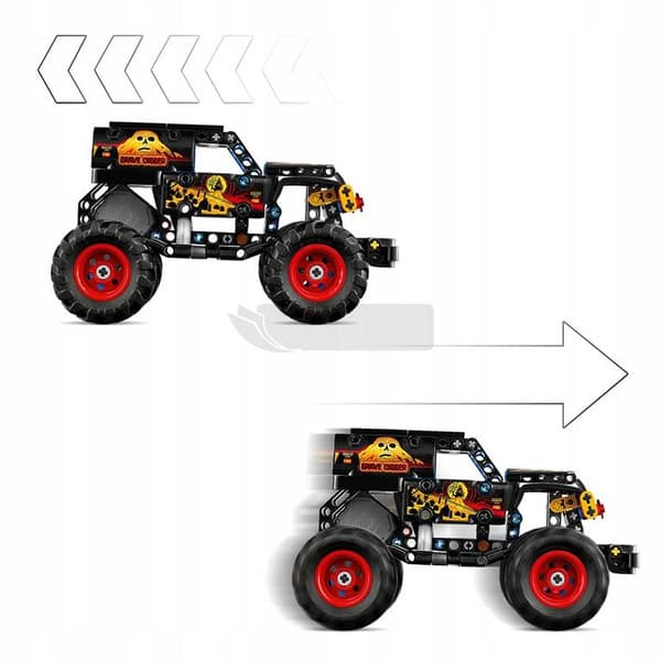 LEGO TECHNIC 42219 Monster Jam Grave Digger Ild og Is, sæt +7