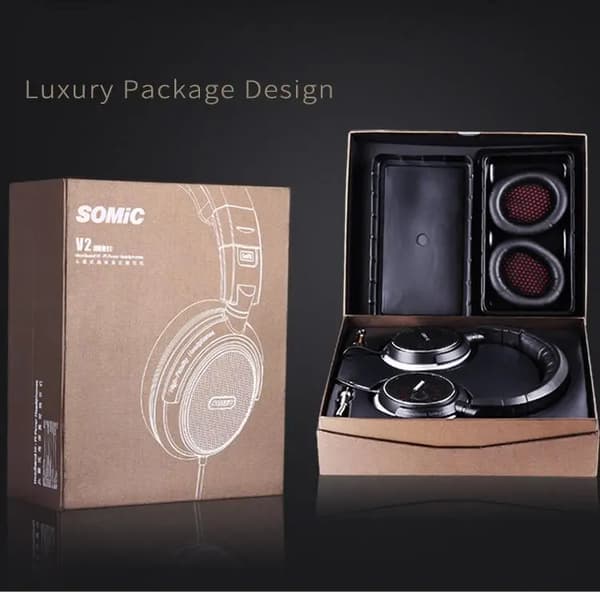 Somic V2 Kablede Hovedtelefoner Over-ear Sort