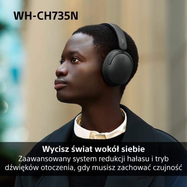 Sony WH-CH735N ANC Trådløse On-Ear Bluetooth 6.0 Hovedtelefoner Sort