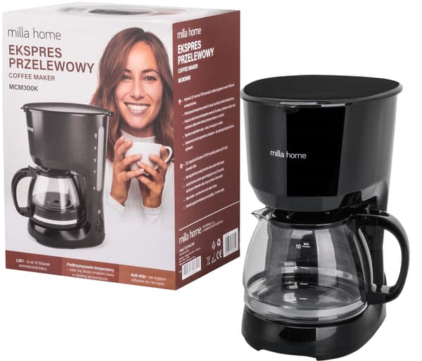 MILLA HOME MCM300K Kaffemaskine Sort