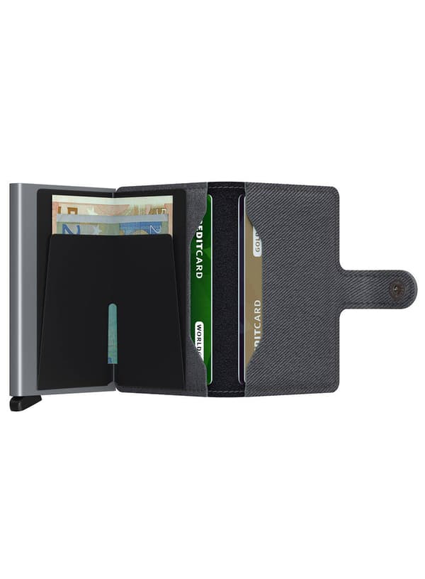 Fickplånbok med RFID Secrid Miniwallet Twist - grå