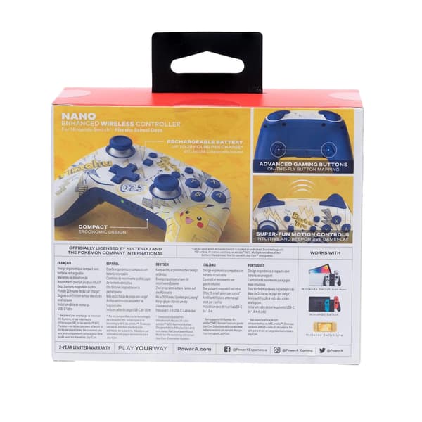 PowerA Enhanced NANO Pokemon Pikachu School Days Controller til Nintendo Switch Trådløs
