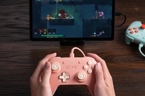 8BitDo Ultimate 2C langallinen ohjain PC:lle, Androidille, persikka