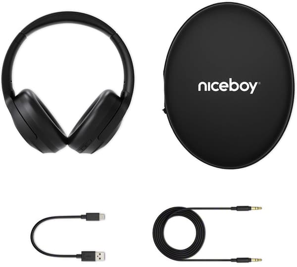 NICEBOY Hive Aura 5 ANC On-Ear Hovedtelefoner Sort