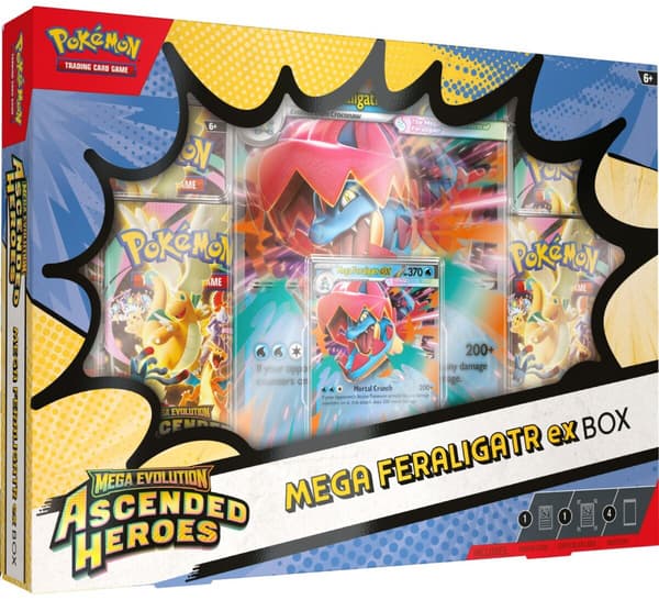 Korttipeli POKEMON TCG Mega Evolution Ascended Heroes Mega Feraligatr ex Box