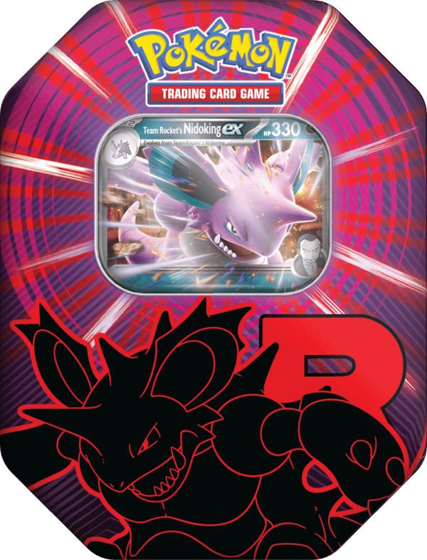 Pokémon TCG: Team Rocket Plåtburk - Nidoking ex