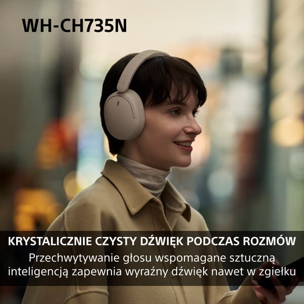 Sony WH-CH735N ANC Trådløse On-Ear Bluetooth 6.0 Hovedtelefoner Sort