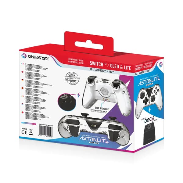 Oniverse Astralite Eridani White Controller til PC Nintendo Switch Android iOS Trådløs Hvid