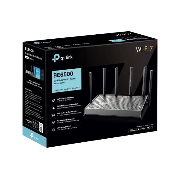 Router TP-LINK Archer BE400 BE6500 Svart