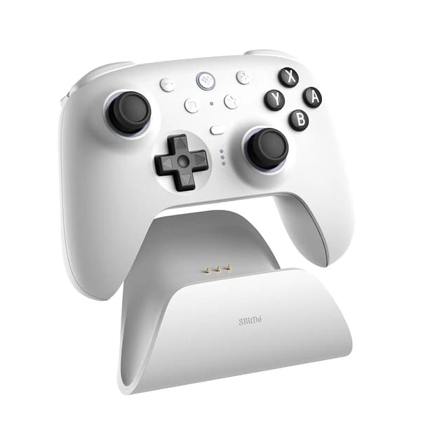 8BitDo Ultimate 2 Bluetooth -ohjain Nintendo Switchille / Switch 2:lle, langaton, valkoinen
