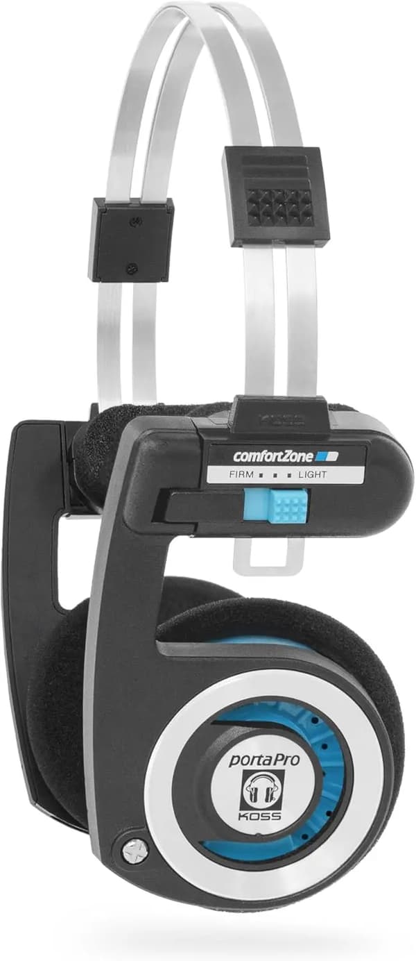 Koss Porta Pro Wireless 2.0 On-Ear Bluetooth 5.2 Hovedtelefoner Sort-Sølv