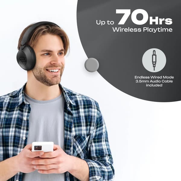 PowerLocus Orion trådløse hovedtelefoner Over-ear Bluetooth 5.4 Sort