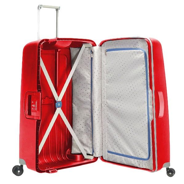 Samsonite S'Cure mellemstor kuffert - crimson rød