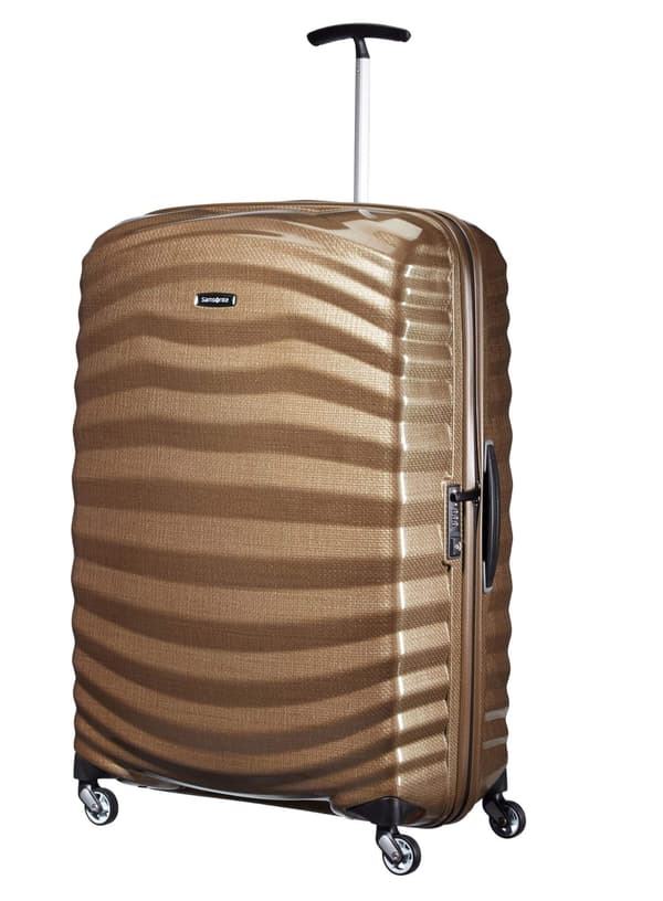 Stor XL Samsonite Lite-Shock kuffert - sand