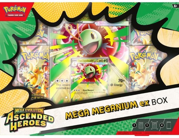 Korttipeli POKEMON TCG Mega Evolution Ascended Heroes Mega Meganium ex Box