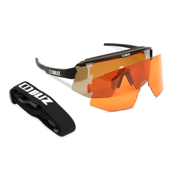 Bliz Breeze Polarized matt black/brown silver mirror/basic orange -aurinkolasit