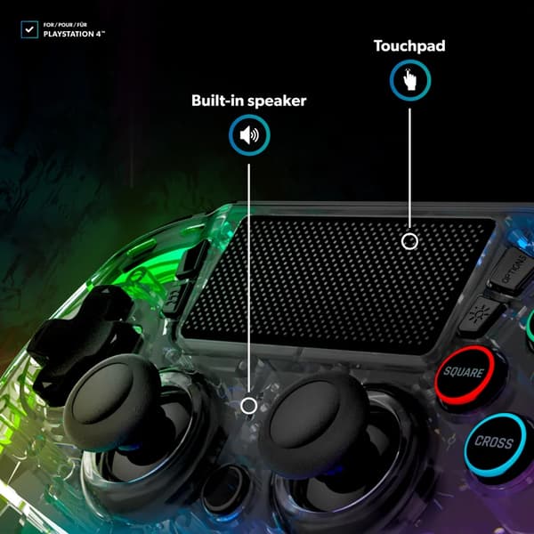 Snakebyte SB922565 GAMEPAD RGB 4 för PS4 Trådlös Transparent