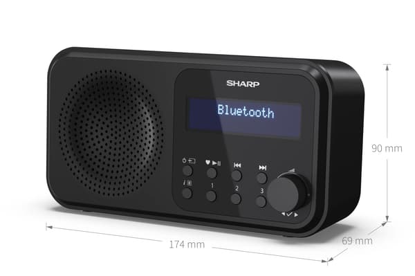 Sharp Tokyo DR-P420 FM DAB+ Bluetooth Radio Sort