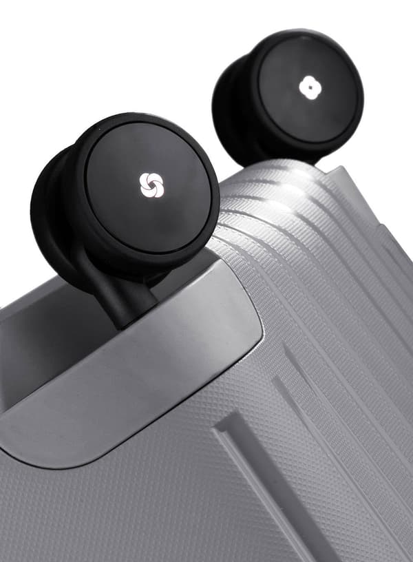 Stor XL Samsonite S'Cure kuffert 138 l - sølv