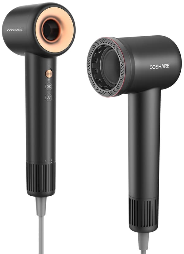 Hårtork COSHARE SuperFlow1 Pro Svart 1600W