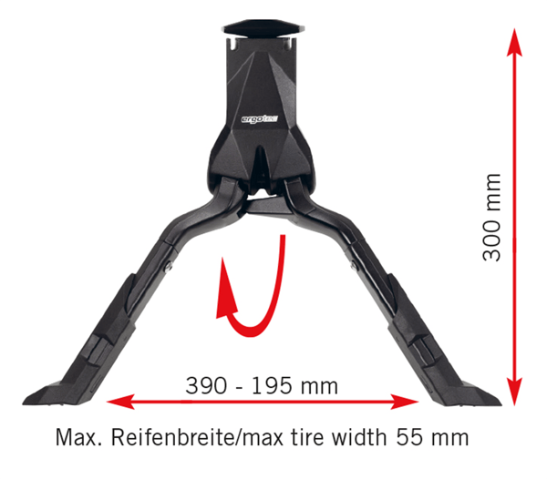 ERGOTEC Double Flex 3 -pyörän seisontatuki