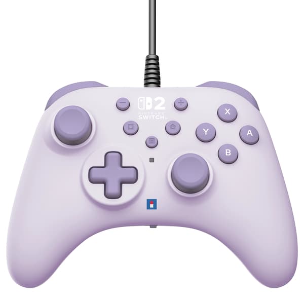 Hori Turbo Cozy Lavender-controller til Nintendo Switch 2 med ledning