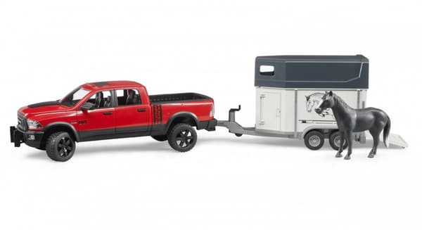 Bruder Auto RAM 2500 Power Wagon hevosperävaunulla (02501)