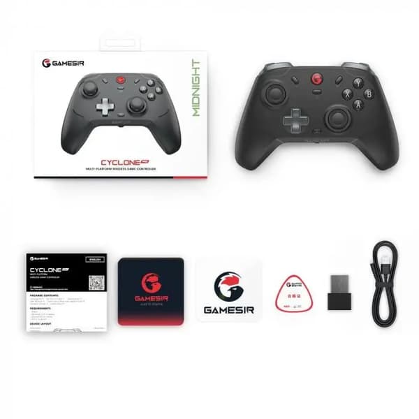 GameSir HRG7107 T4 Cyclone Pro Controller til PC Nintendo Switch iOS Android Trådløs/Kablet Sort