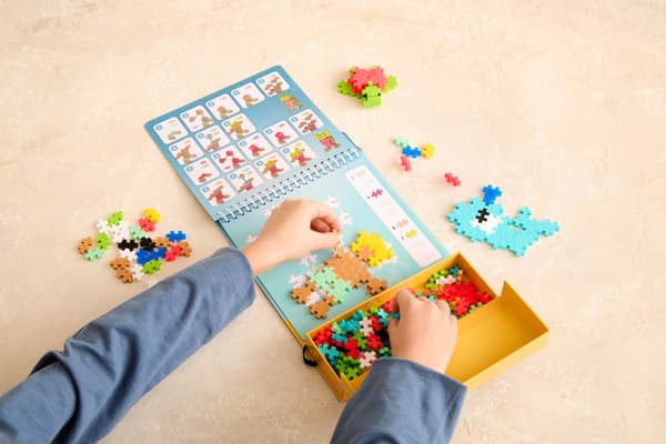PLUS-PLUS palikkapelit Puzzle by number Activity Pad merellinen 014-3991
