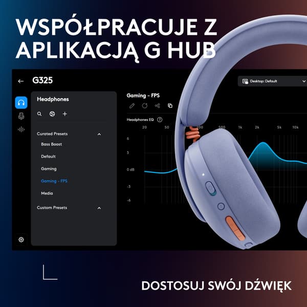 LOGITECH G325 Lightspeed Lilla Trådløse, Over-ear Hovedtelefoner