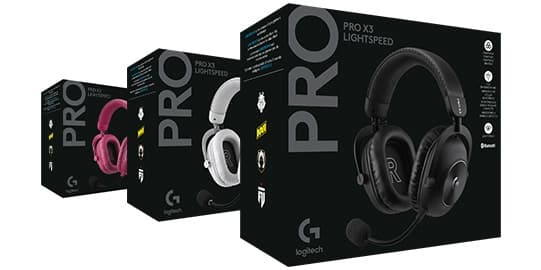 Logitech G Pro X3 Lightspeed Trådløse Hovedtelefoner med Mikrofon Over-ear Sort