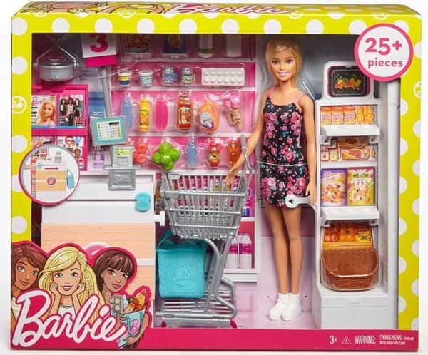 Barbie dukke Mattel - Supermarkedssæt (FRP01)