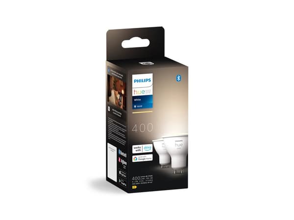 PHILIPS HUE White GU10 Smart LED-lampa (2-pack)