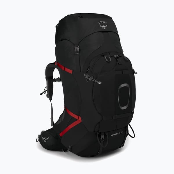 Osprey Aether Plus 100 l svart vandringsryggsäck för män