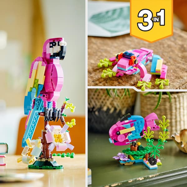 LEGO Creator Eksoottinen vaaleanpunainen papukaija (31144)