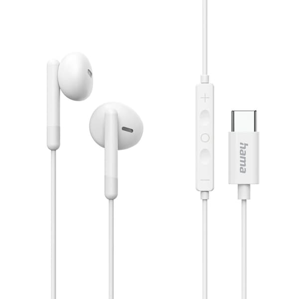 Hama Classy USB-C In-Ear Hörlurar med Mikrofon Vit