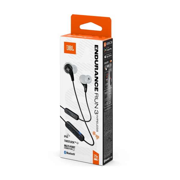 JBL Endurance Run 3 trådløse in-ear hovedtelefoner Bluetooth 5.4 Sort/grå