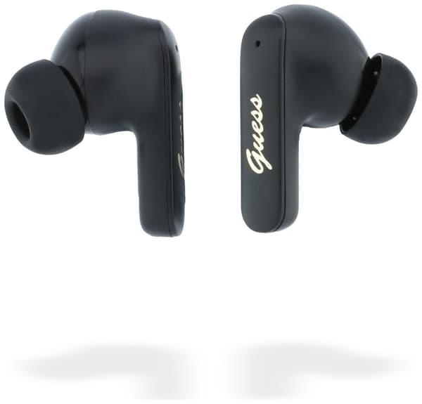 GUESS Script Metal Logo In-Ear Hovedtelefoner Sort med oversætter