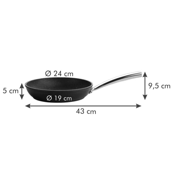 TESCOMA President 24 cm sort - non-stick stegepande