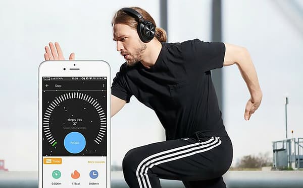BLUEDIO T7 Plus ANC -kuulokkeet, musta