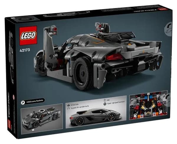 LEGO Technic 42173 Harmaa hyperauto Koenigsegg Jesko Absolut