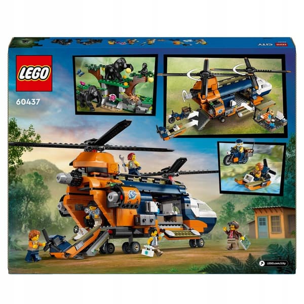 LEGO City 60437 Jungle Explorers Helikopter i base
