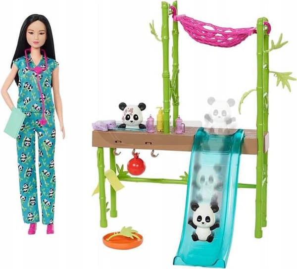 BARBIE DOCKA VETERINÄR PANDA VÅRD HKT77