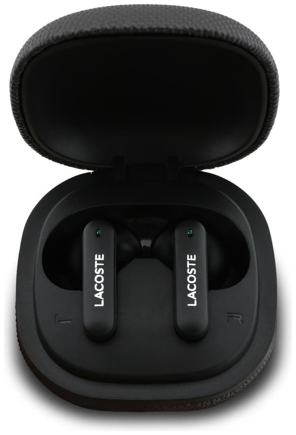 LACOSTE Iconic Petit Pique In-ear hovedtelefoner Sort