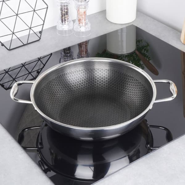 COOKCELL 28 cm non-stick stål wokpande