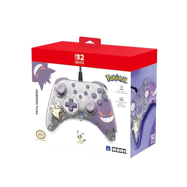 Hori HORIPAD Turbo Gengar & Mimikyu-controller til Nintendo Switch 2 Kablet