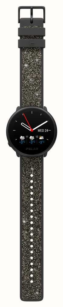 Smartwatch Polar Ignite 2 sort med krystalrem