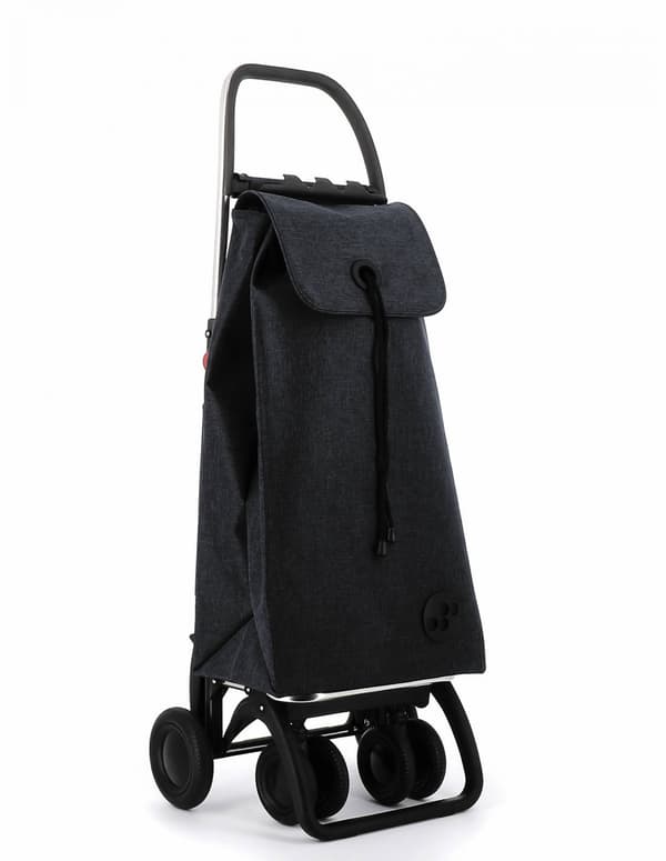 Kokoontaitettava ostoskassi Rolser I-MAX TWEED - musta