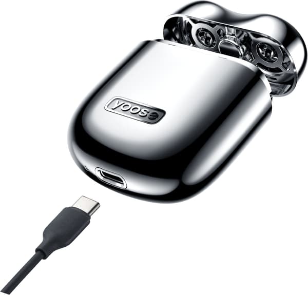YOOSE Mini 2 Shaver Sølv + Næsetrimmer Våd og tør